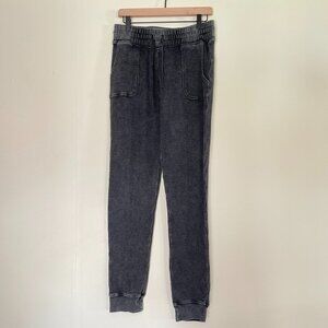 Hardtail Forever Charcoal Grey Waffle Knit Jogger Pants, Sz M